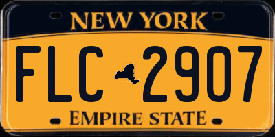 NY license plate FLC2907