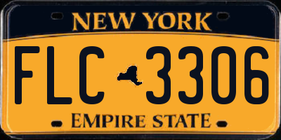 NY license plate FLC3306