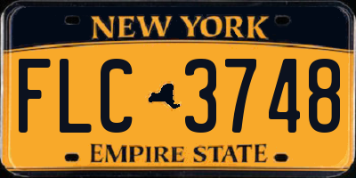 NY license plate FLC3748