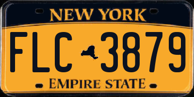 NY license plate FLC3879