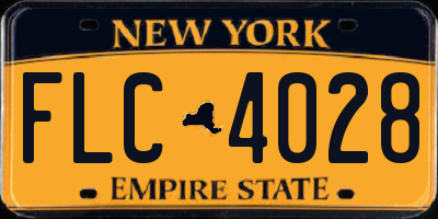 NY license plate FLC4028