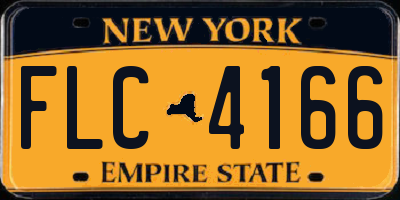 NY license plate FLC4166