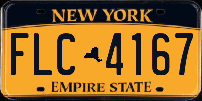 NY license plate FLC4167