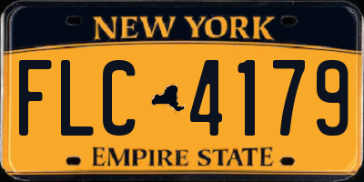 NY license plate FLC4179