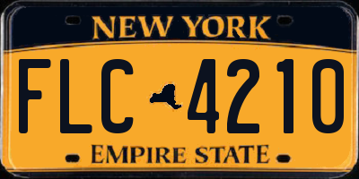NY license plate FLC4210