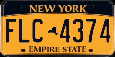 NY license plate FLC4374