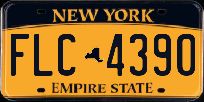 NY license plate FLC4390