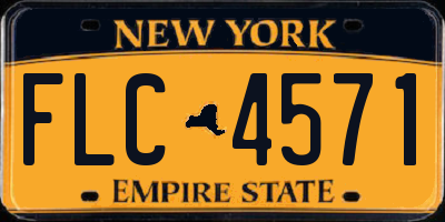 NY license plate FLC4571