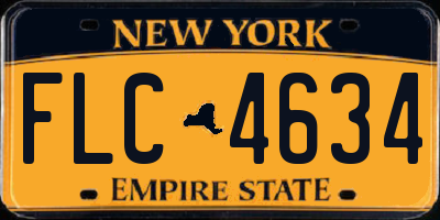 NY license plate FLC4634