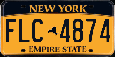 NY license plate FLC4874
