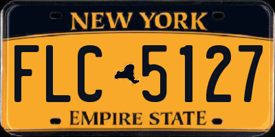 NY license plate FLC5127