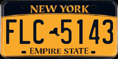 NY license plate FLC5143