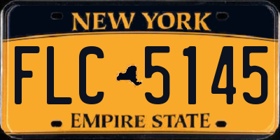 NY license plate FLC5145