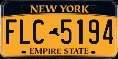 NY license plate FLC5194