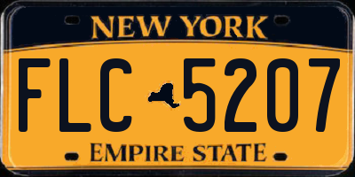 NY license plate FLC5207