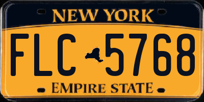 NY license plate FLC5768