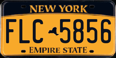 NY license plate FLC5856