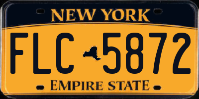 NY license plate FLC5872