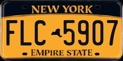 NY license plate FLC5907