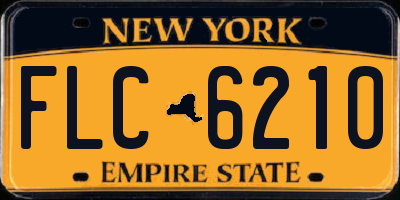 NY license plate FLC6210