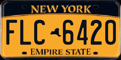 NY license plate FLC6420