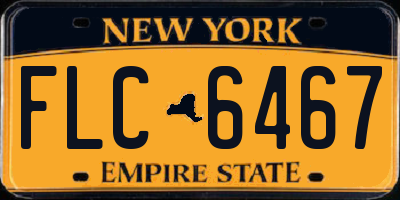 NY license plate FLC6467