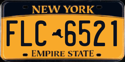 NY license plate FLC6521