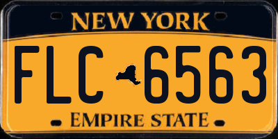 NY license plate FLC6563