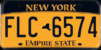 NY license plate FLC6574