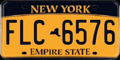NY license plate FLC6576
