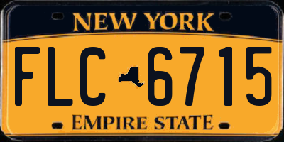 NY license plate FLC6715
