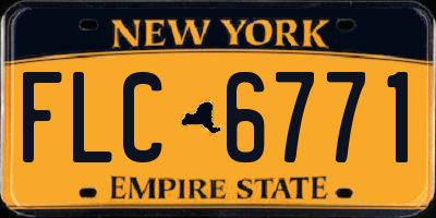 NY license plate FLC6771