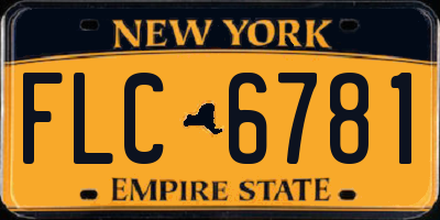 NY license plate FLC6781