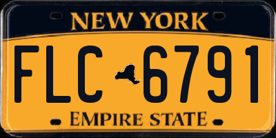 NY license plate FLC6791