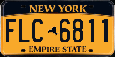 NY license plate FLC6811