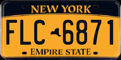 NY license plate FLC6871