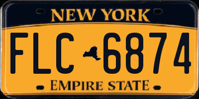 NY license plate FLC6874