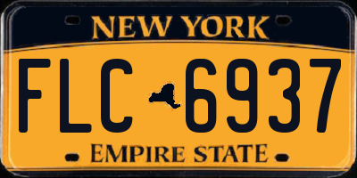 NY license plate FLC6937