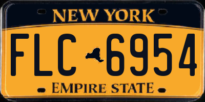 NY license plate FLC6954