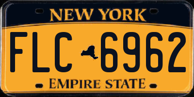 NY license plate FLC6962