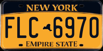 NY license plate FLC6970