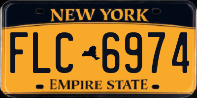 NY license plate FLC6974