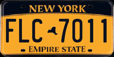 NY license plate FLC7011