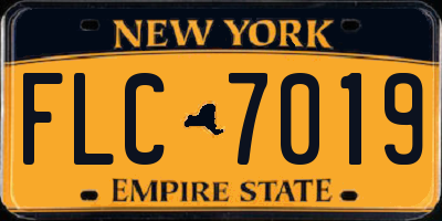 NY license plate FLC7019