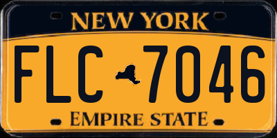 NY license plate FLC7046