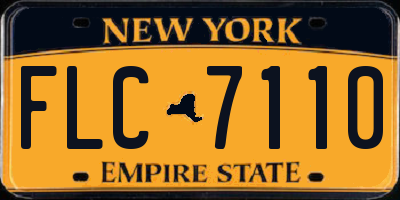 NY license plate FLC7110