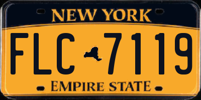 NY license plate FLC7119