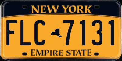 NY license plate FLC7131