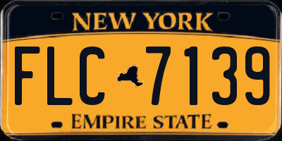NY license plate FLC7139