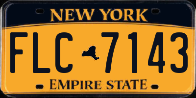 NY license plate FLC7143
